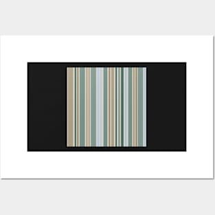 Stripe me down - soft taupe and sage green Posters and Art